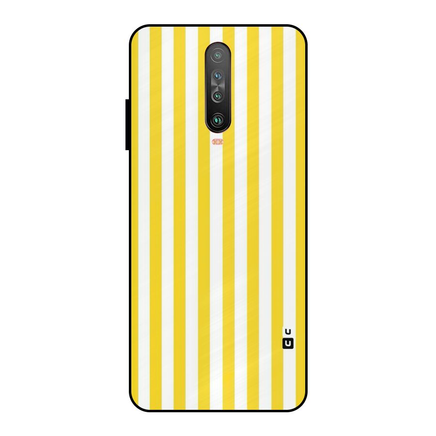 Beauty Color Stripes Metal Back Case for Poco X2