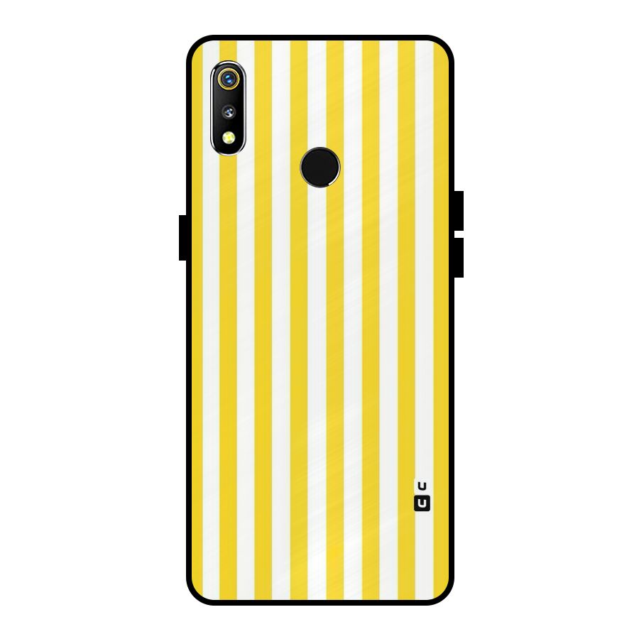 Beauty Color Stripes Metal Back Case for Realme 3