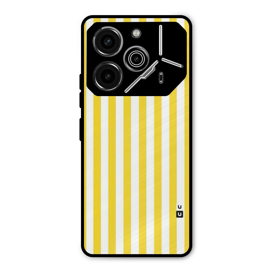 Beauty Color Stripes Metal Back Case for Tecno Pova 6 Pro