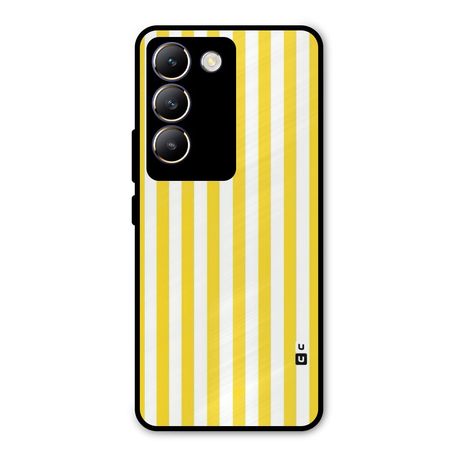 Beauty Color Stripes Metal Back Case for Vivo T3 5G