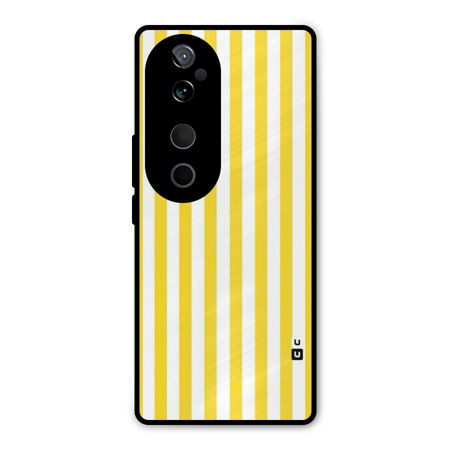 Beauty Color Stripes Metal Back Case for Vivo T3 Ultra