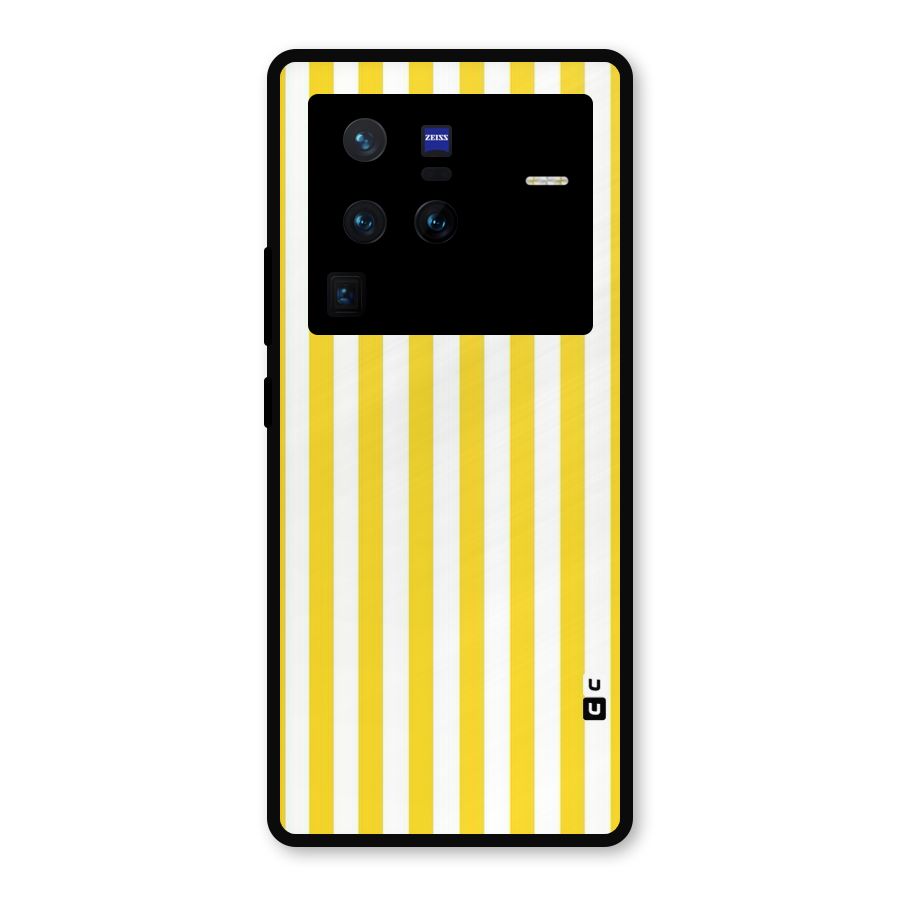 Beauty Color Stripes Metal Back Case for Vivo X80 Pro