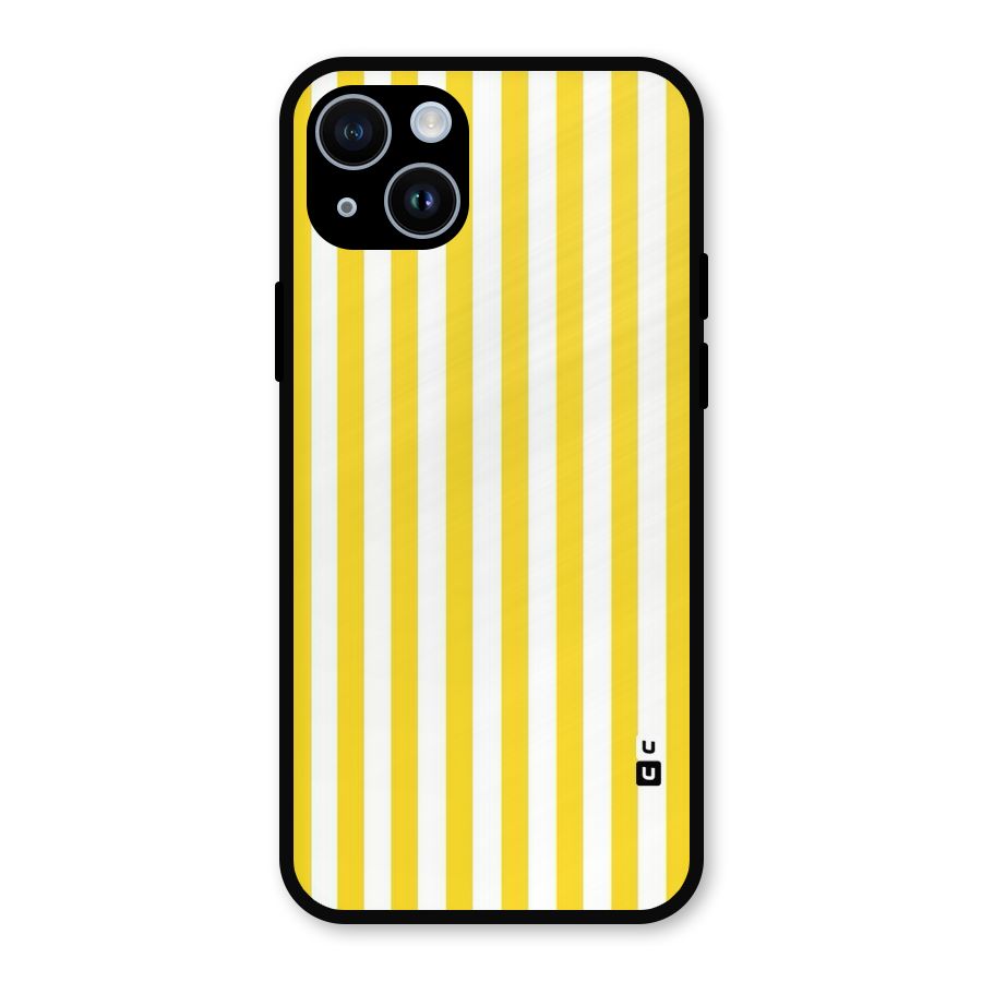 Beauty Color Stripes Metal Back Case for iPhone 14