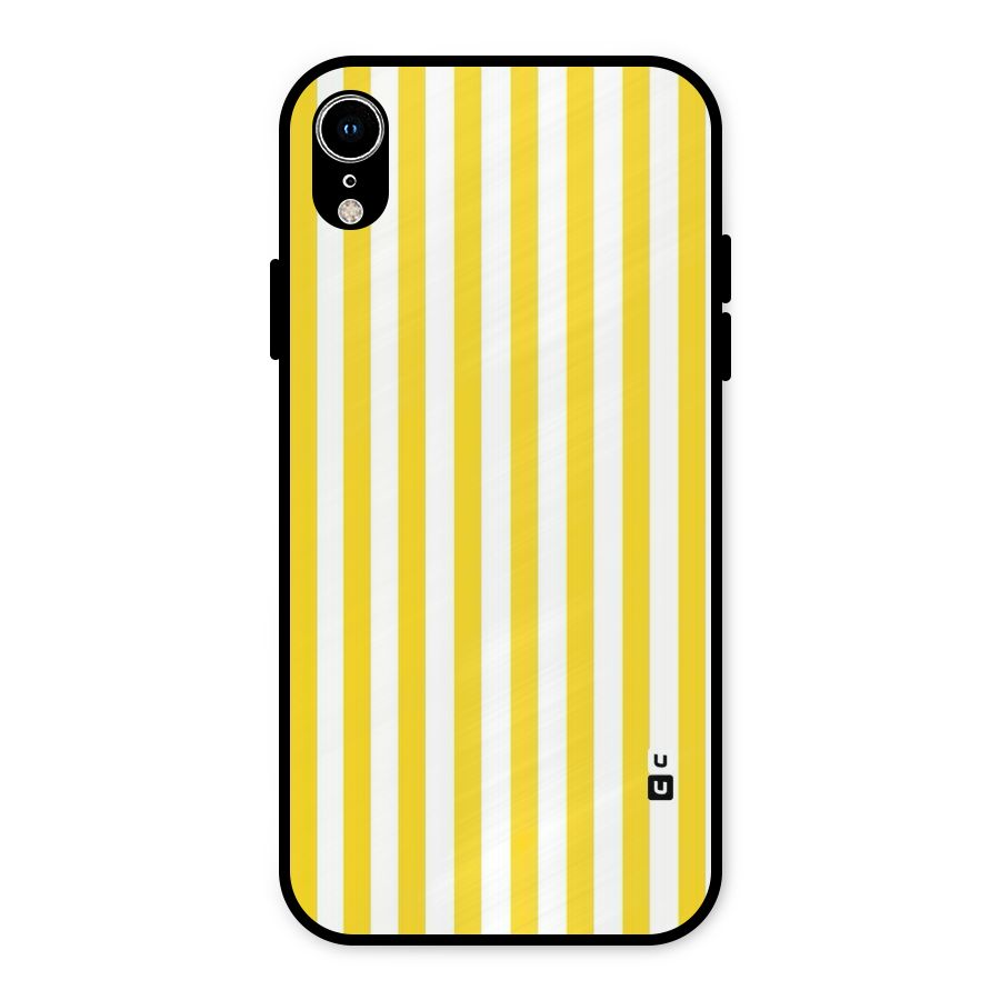 Beauty Color Stripes Metal Back Case for iPhone XR