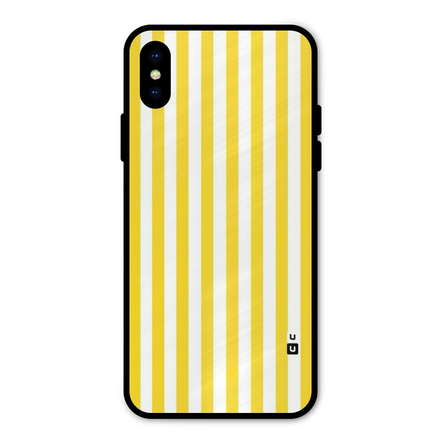 Beauty Color Stripes Metal Back Case for iPhone XS