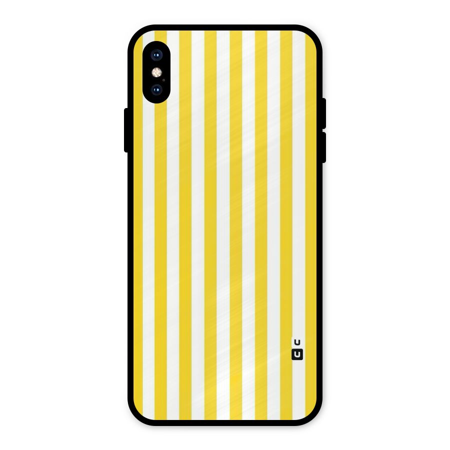Beauty Color Stripes Metal Back Case for iPhone XS Max