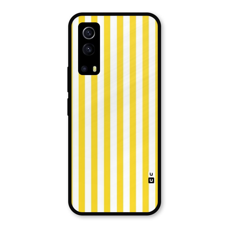 Beauty Color Stripes Metal Back Case for iQOO Z3