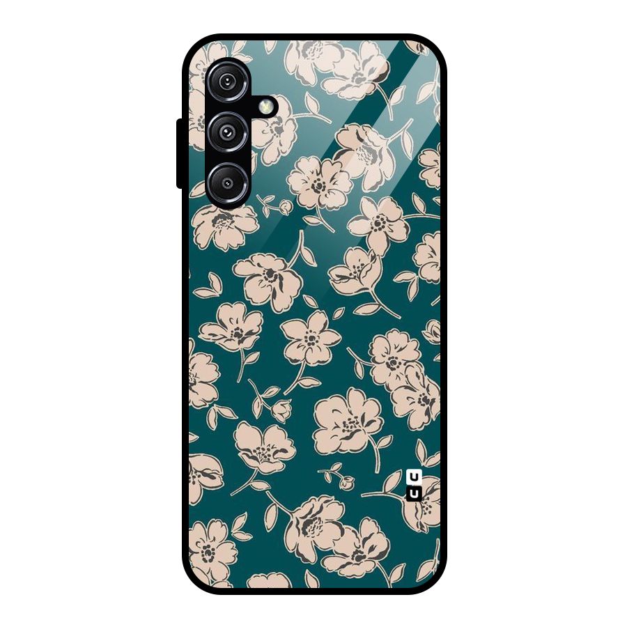 Beauty Green Bloom Glass Back Case for Galaxy M34 5G