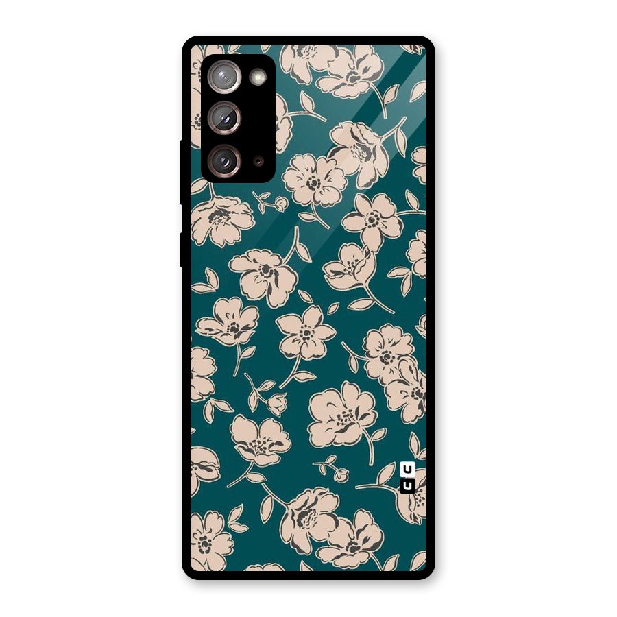 Beauty Green Bloom Glass Back Case for Galaxy Note 20