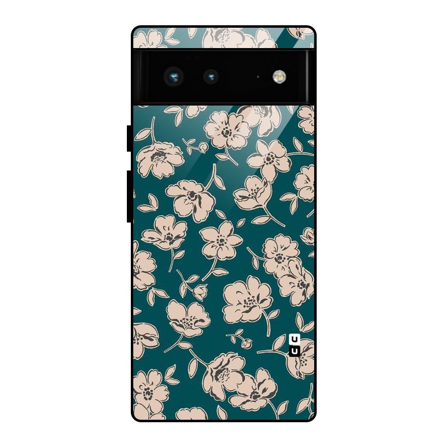 Beauty Green Bloom Glass Back Case for Google Pixel 6