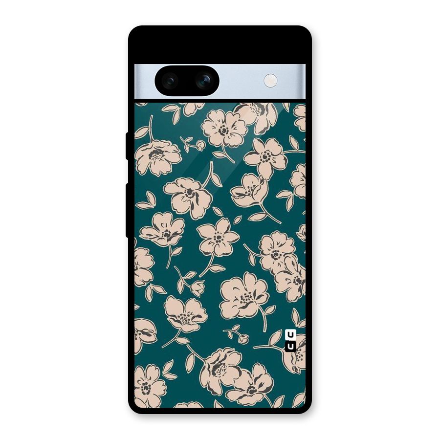 Beauty Green Bloom Glass Back Case for Google Pixel 7a