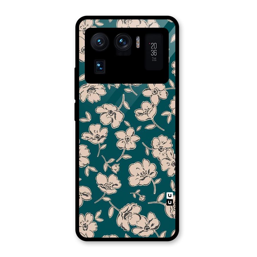 Beauty Green Bloom Glass Back Case for Mi 11 Ultra