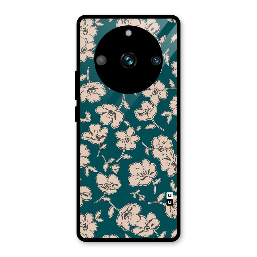 Beauty Green Bloom Glass Back Case for Realme 11 Pro Plus