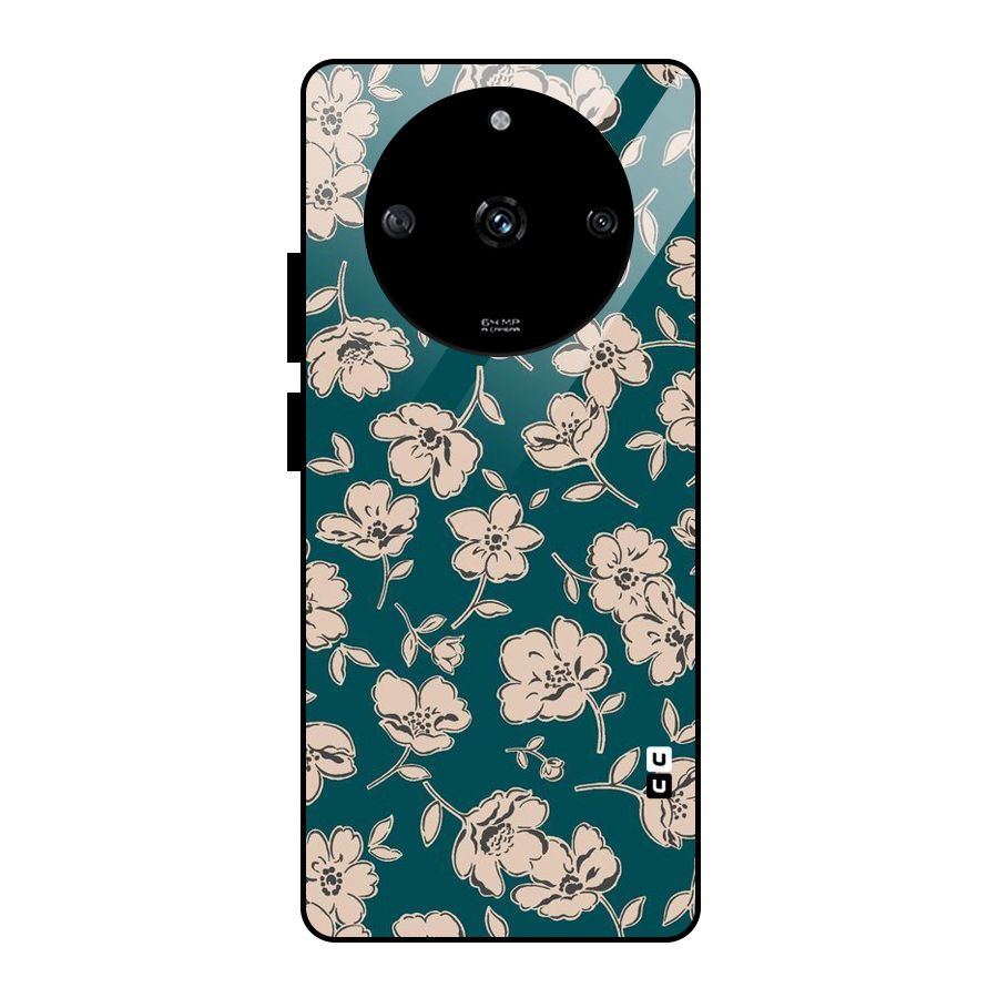 Beauty Green Bloom Glass Back Case for Realme Narzo 60 5G