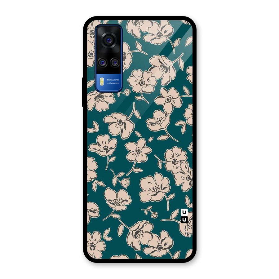 Beauty Green Bloom Glass Back Case for Vivo Y31