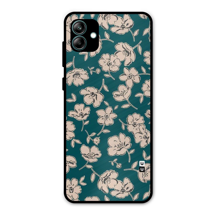 Beauty Green Bloom Metal Back Case for Galaxy A04