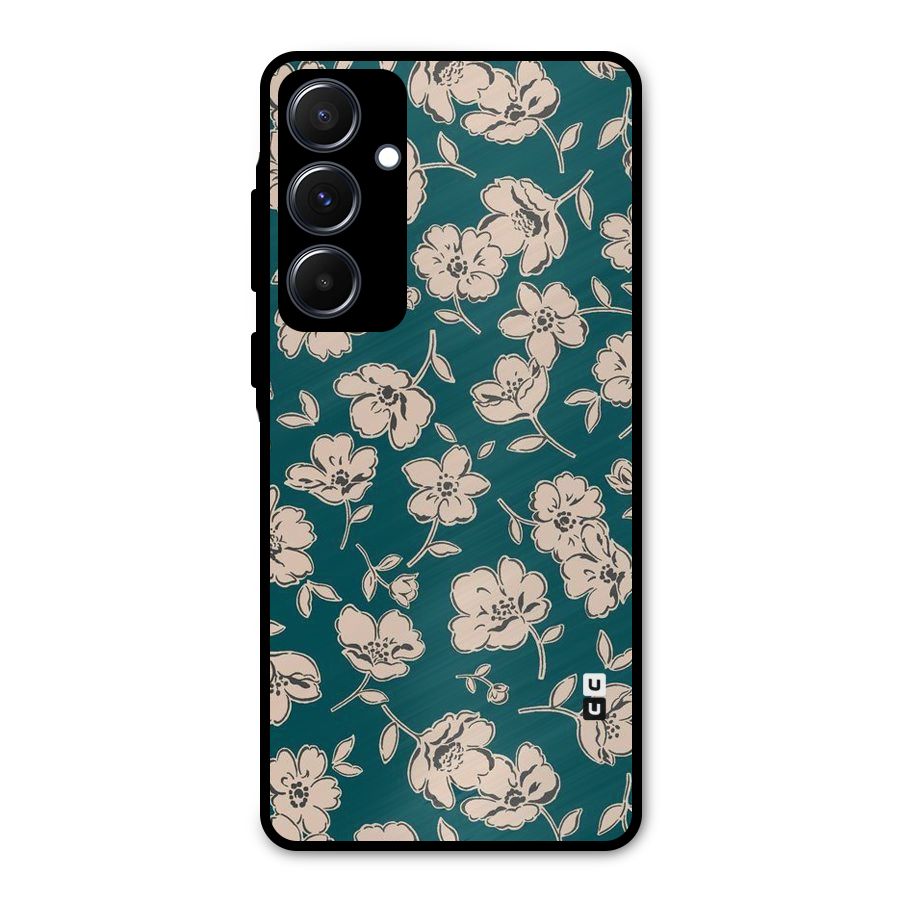 Beauty Green Bloom Metal Back Case for Galaxy A55