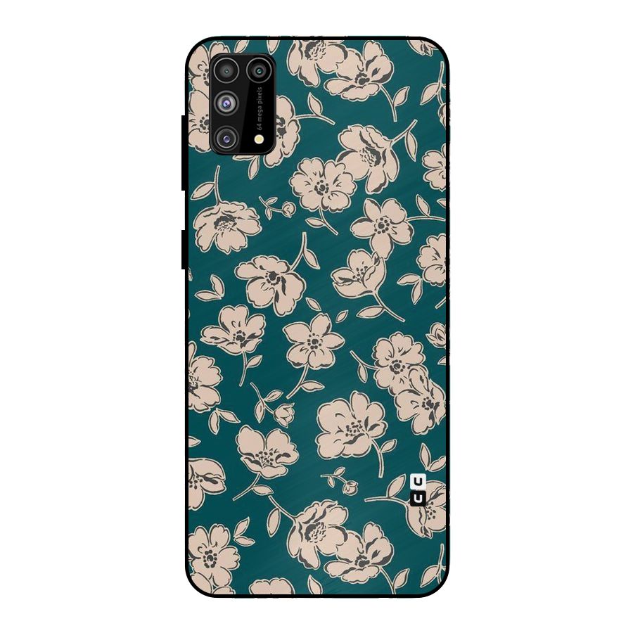 Beauty Green Bloom Metal Back Case for Galaxy F41