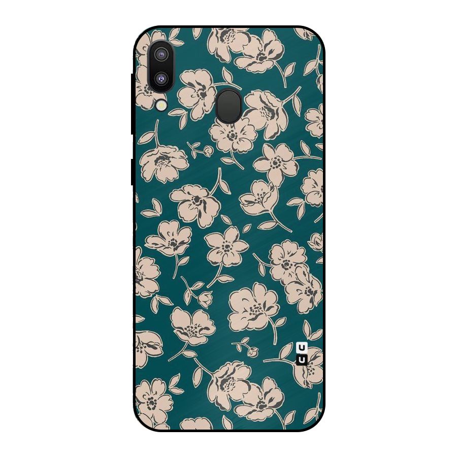 Beauty Green Bloom Metal Back Case for Galaxy M20