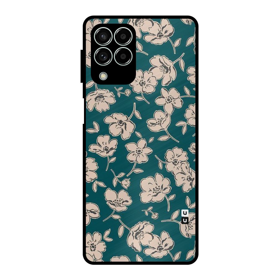 Beauty Green Bloom Metal Back Case for Galaxy M33
