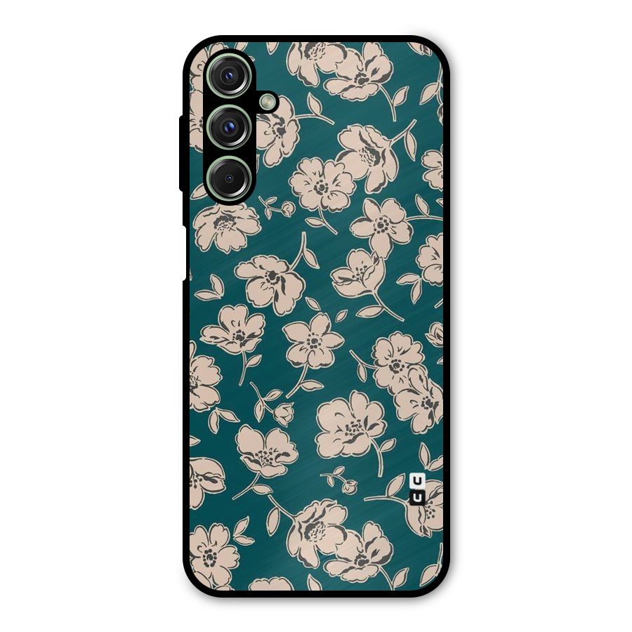 Beauty Green Bloom Metal Back Case for Galaxy M34