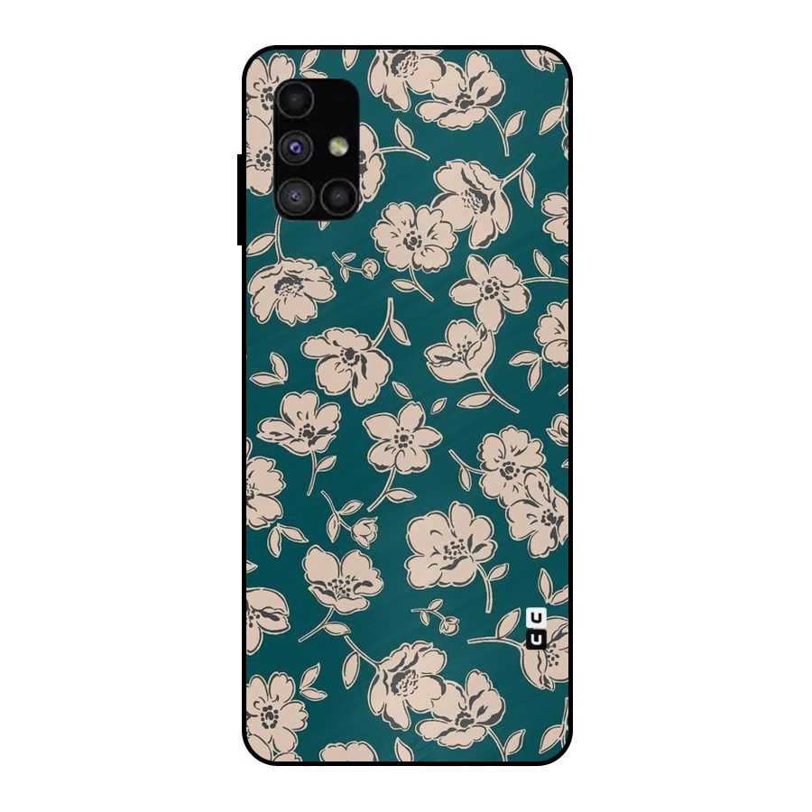 Beauty Green Bloom Metal Back Case for Galaxy M51