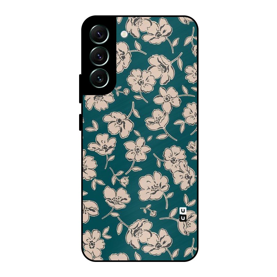 Beauty Green Bloom Metal Back Case for Galaxy S22 Plus 5G