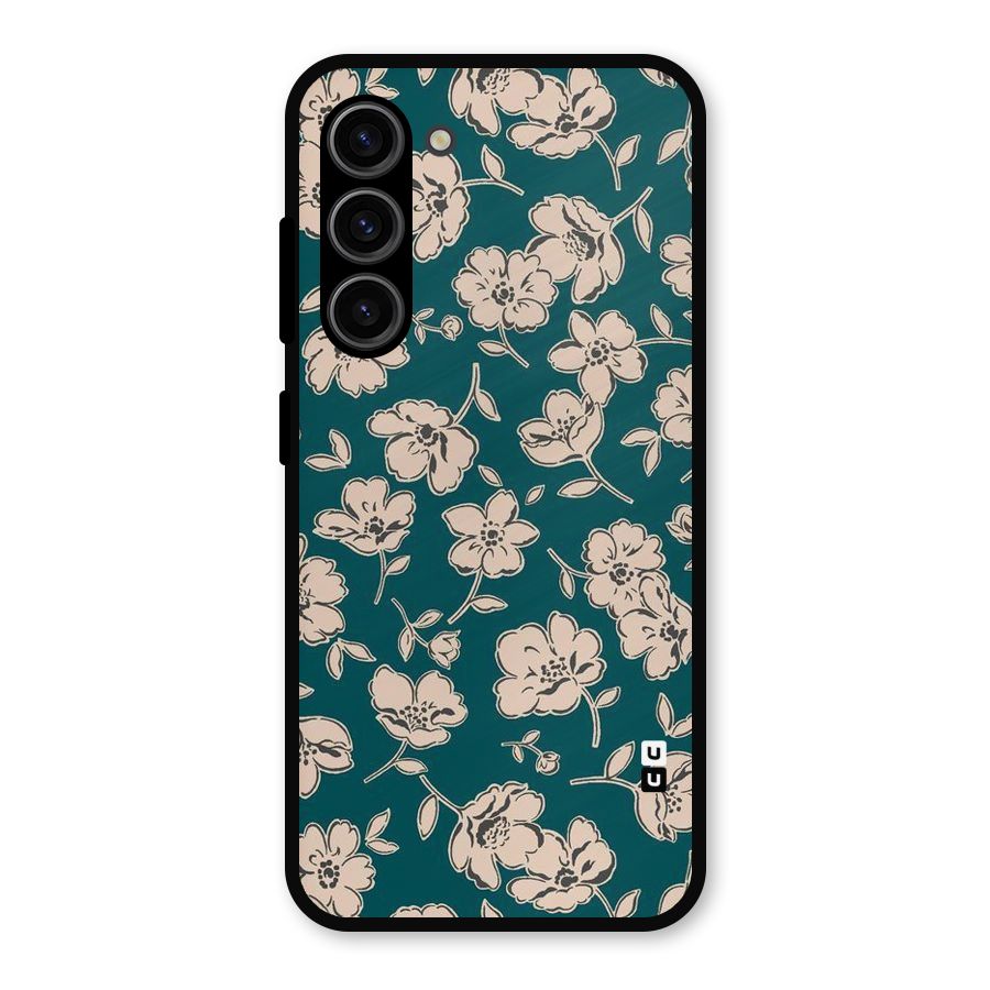 Beauty Green Bloom Metal Back Case for Galaxy S23