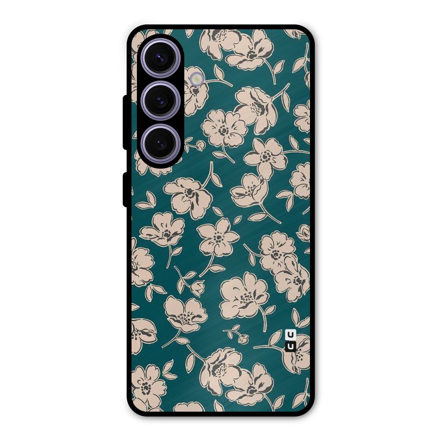 Beauty Green Bloom Metal Back Case for Galaxy S24