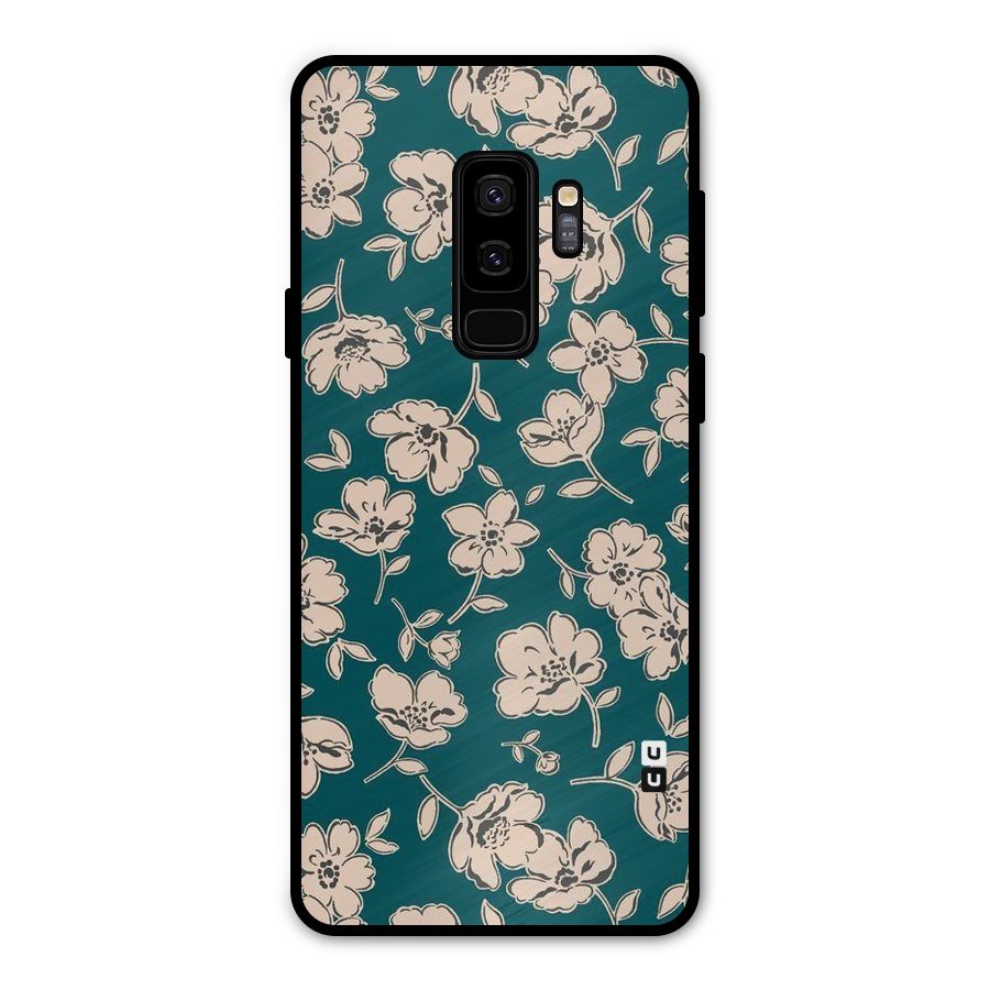 Beauty Green Bloom Metal Back Case for Galaxy S9 Plus