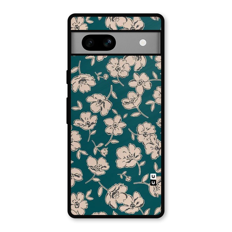 Beauty Green Bloom Metal Back Case for Google Pixel 7a