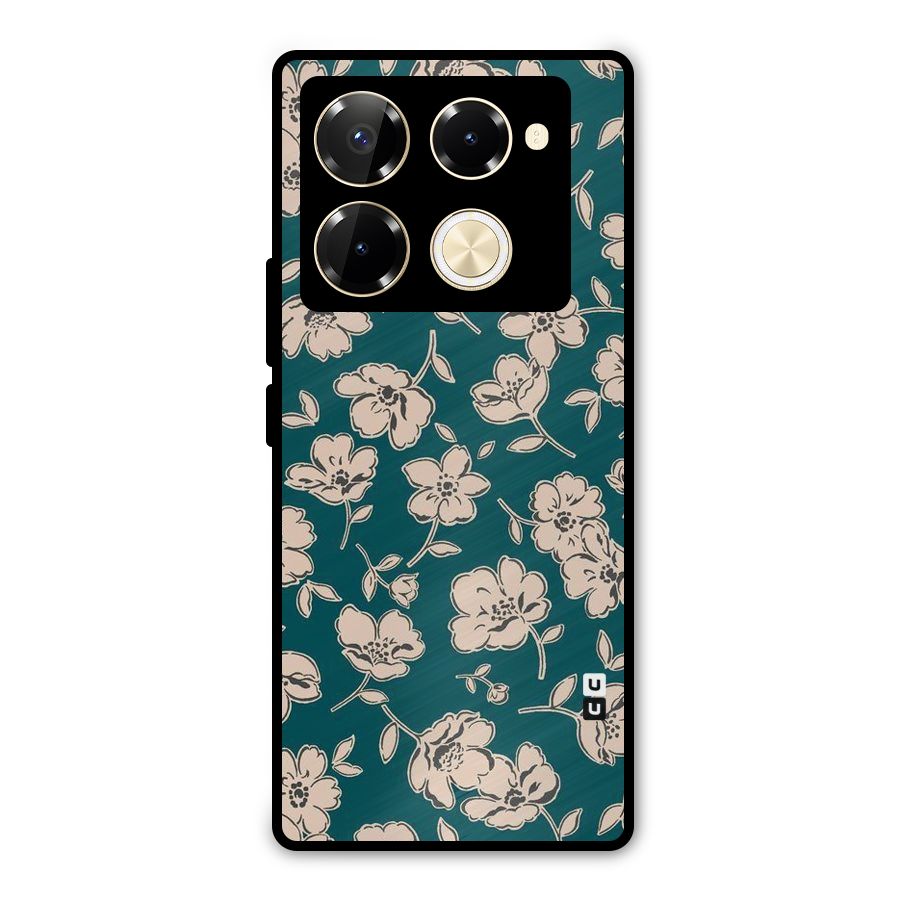 Beauty Green Bloom Metal Back Case for Infinix Note 40 Pro Plus