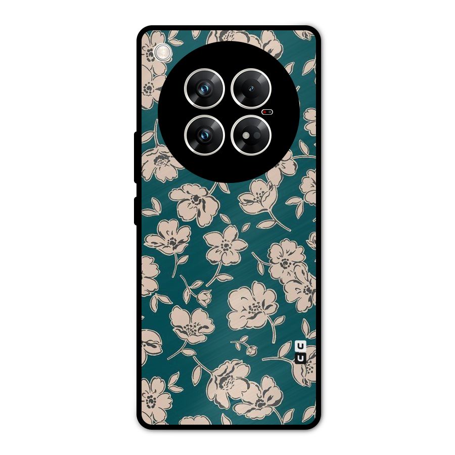 Beauty Green Bloom Metal Back Case for Infinix Zero 40 5G