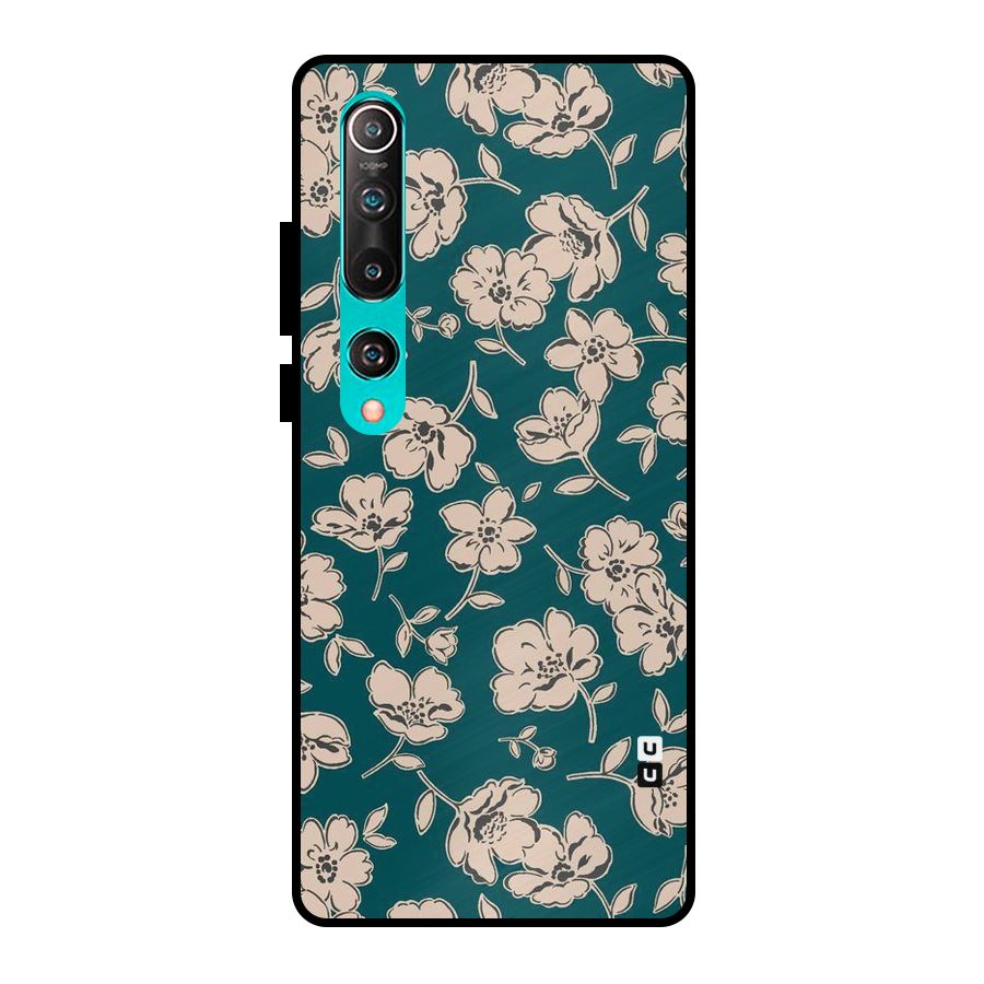 Beauty Green Bloom Metal Back Case for Mi 10
