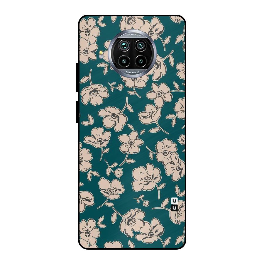 Beauty Green Bloom Metal Back Case for Mi 10i