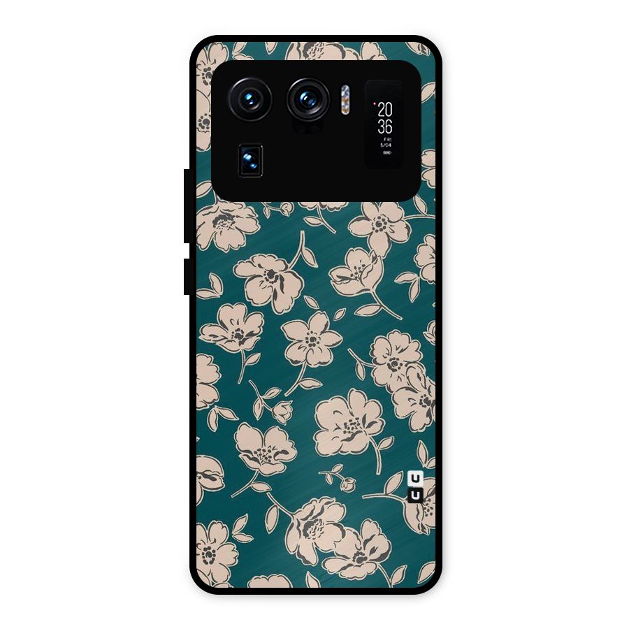 Beauty Green Bloom Metal Back Case for Mi 11 Ultra