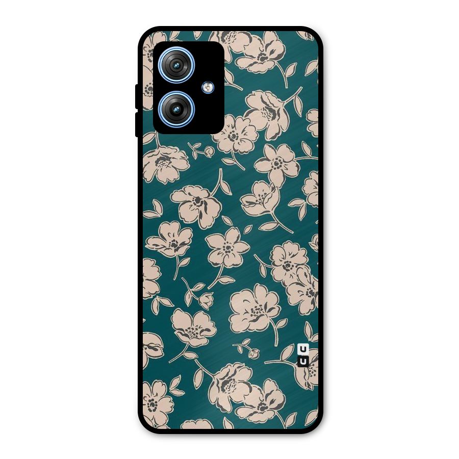 Beauty Green Bloom Metal Back Case for Moto G54