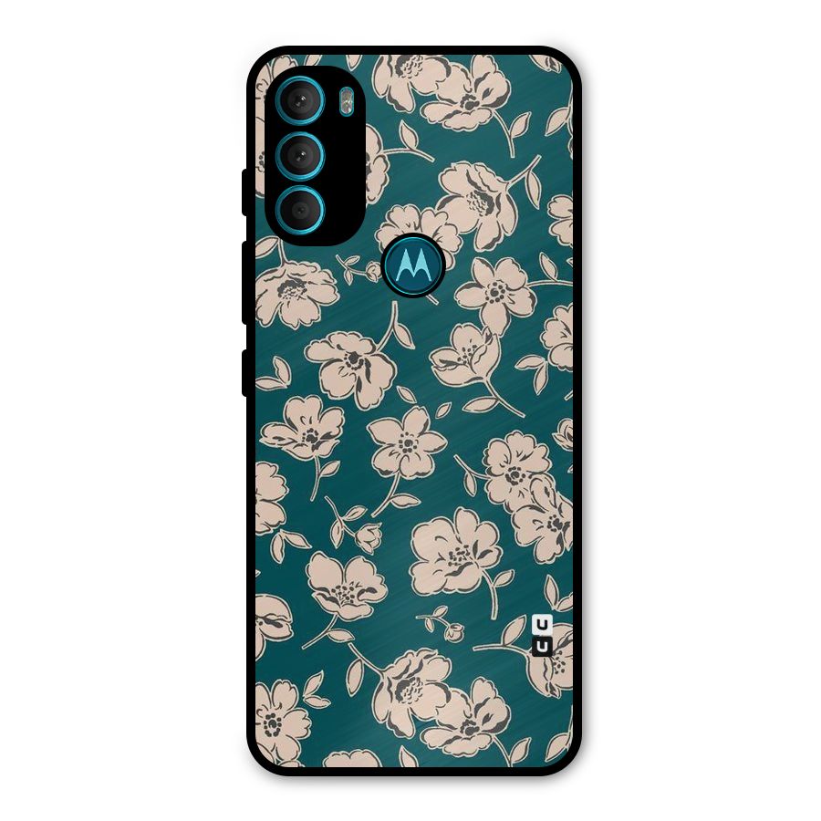 Beauty Green Bloom Metal Back Case for Moto G71 5G