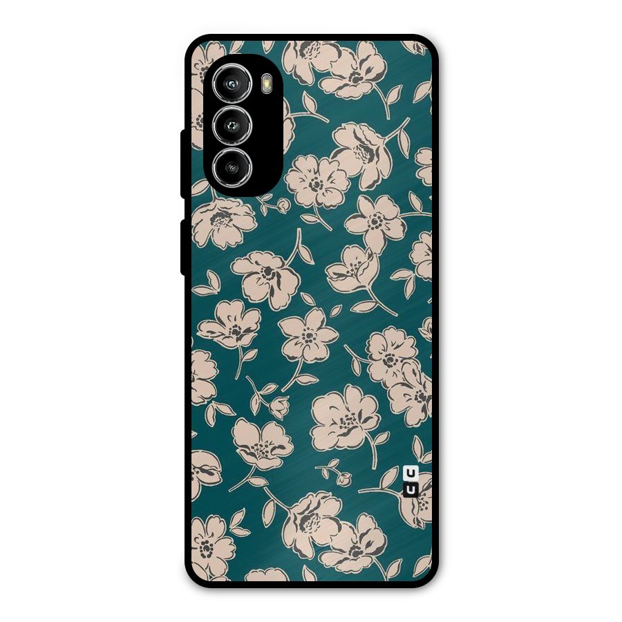 Beauty Green Bloom Metal Back Case for Moto G82