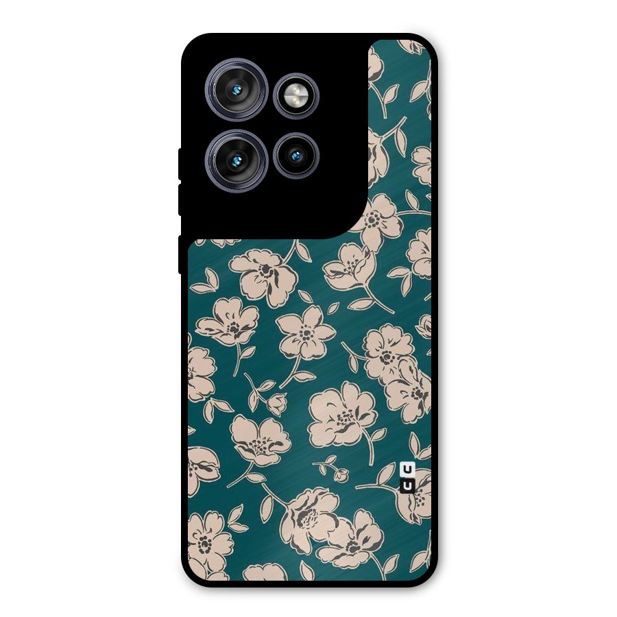 Beauty Green Bloom Metal Back Case for Motorola Edge 50 Neo