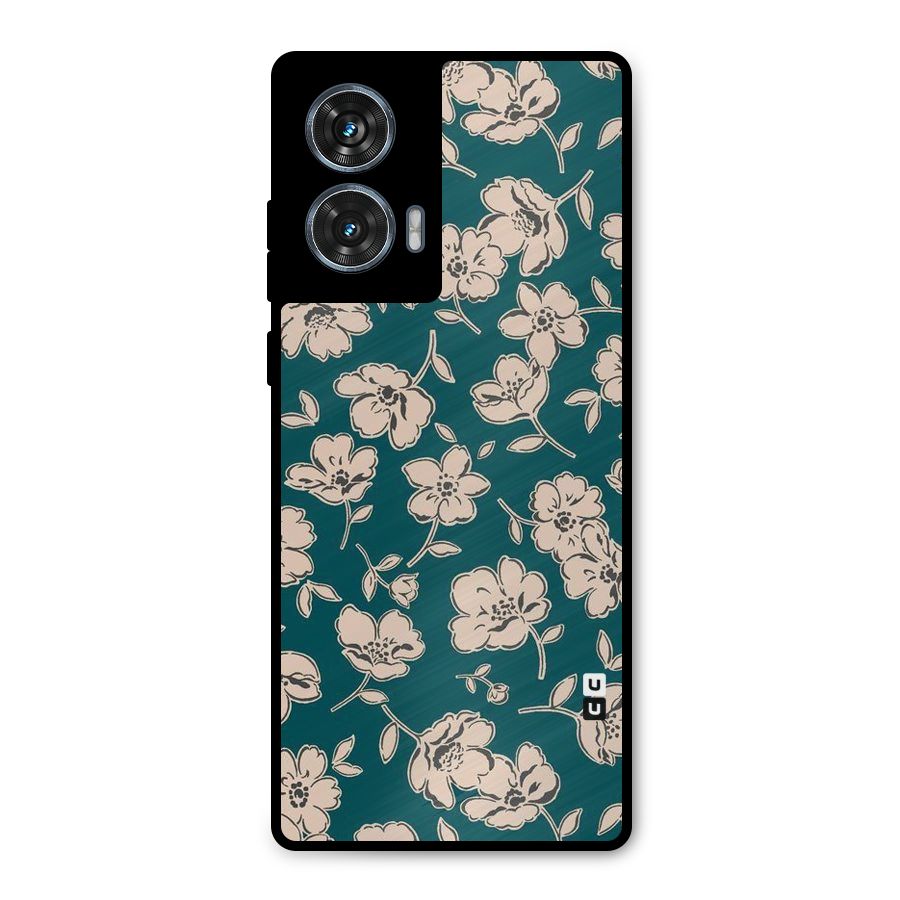 Beauty Green Bloom Metal Back Case for Motorola G96