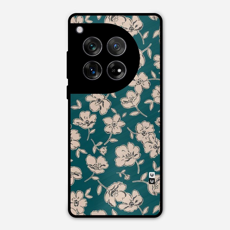 Beauty Green Bloom Metal Back Case for OnePlus 12