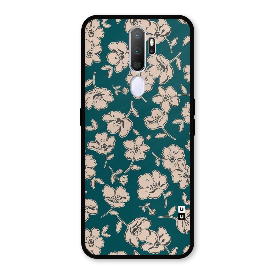 Beauty Green Bloom Metal Back Case for Oppo A9 (2020)
