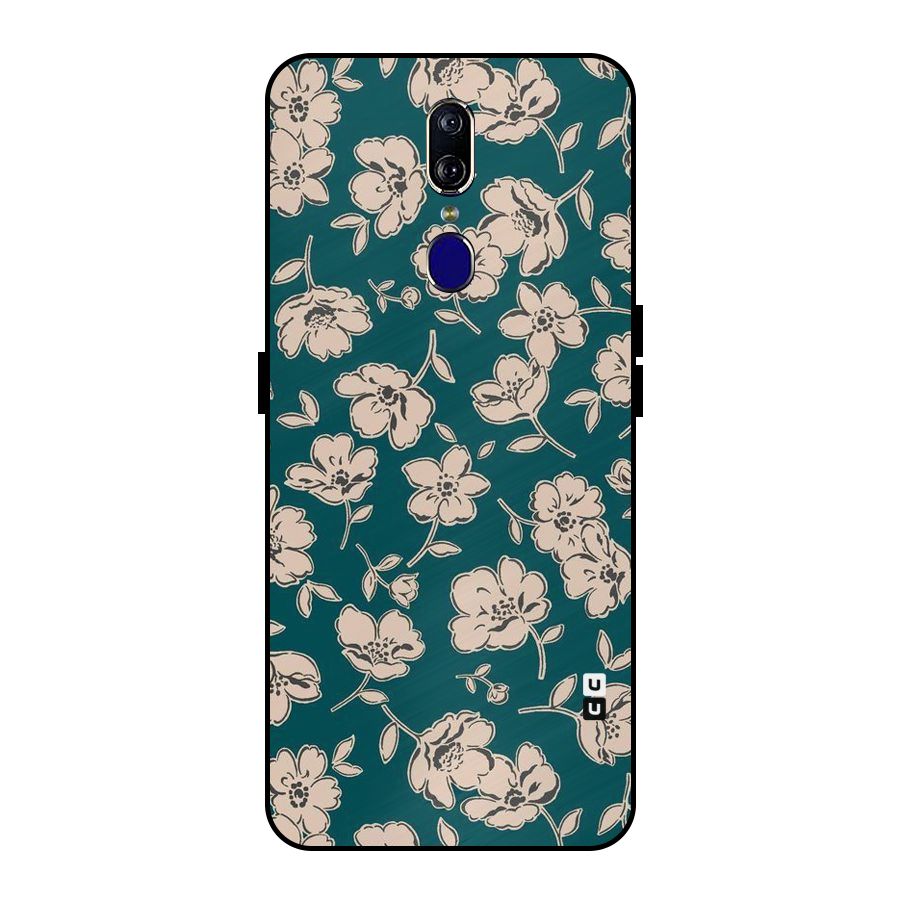 Beauty Green Bloom Metal Back Case for Oppo F11