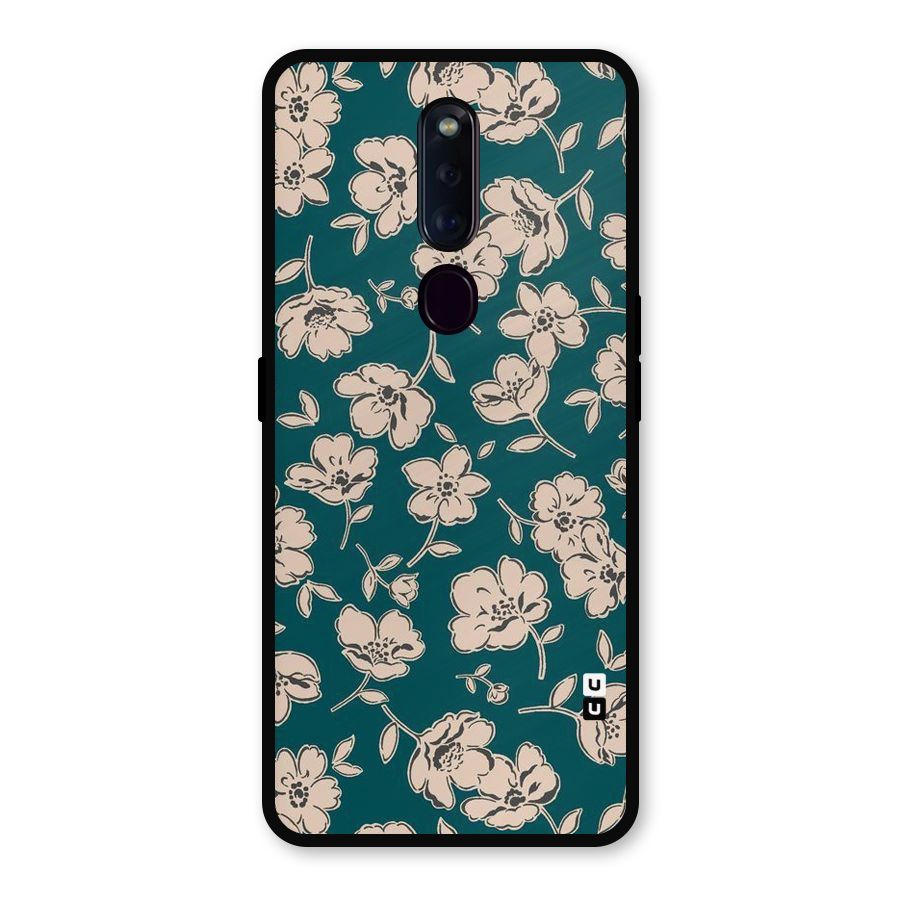 Beauty Green Bloom Metal Back Case for Oppo F11 Pro