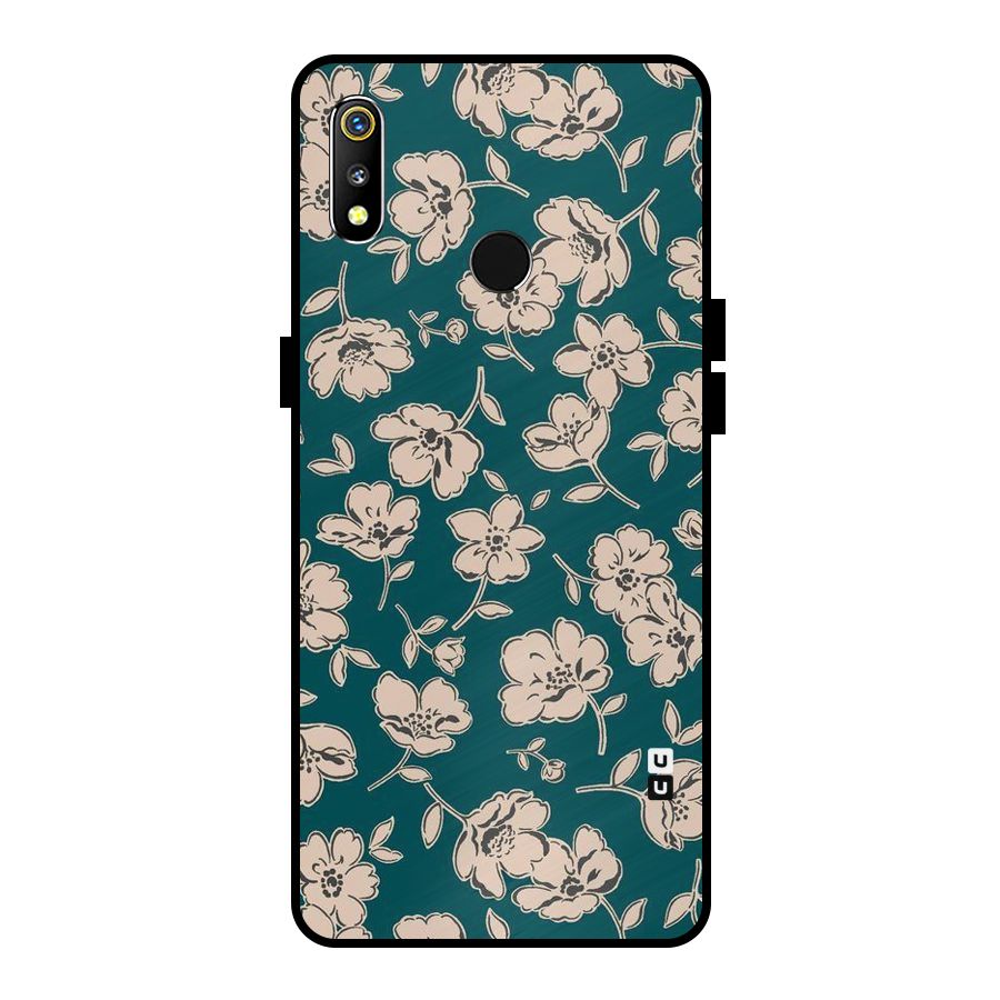Beauty Green Bloom Metal Back Case for Realme 3i