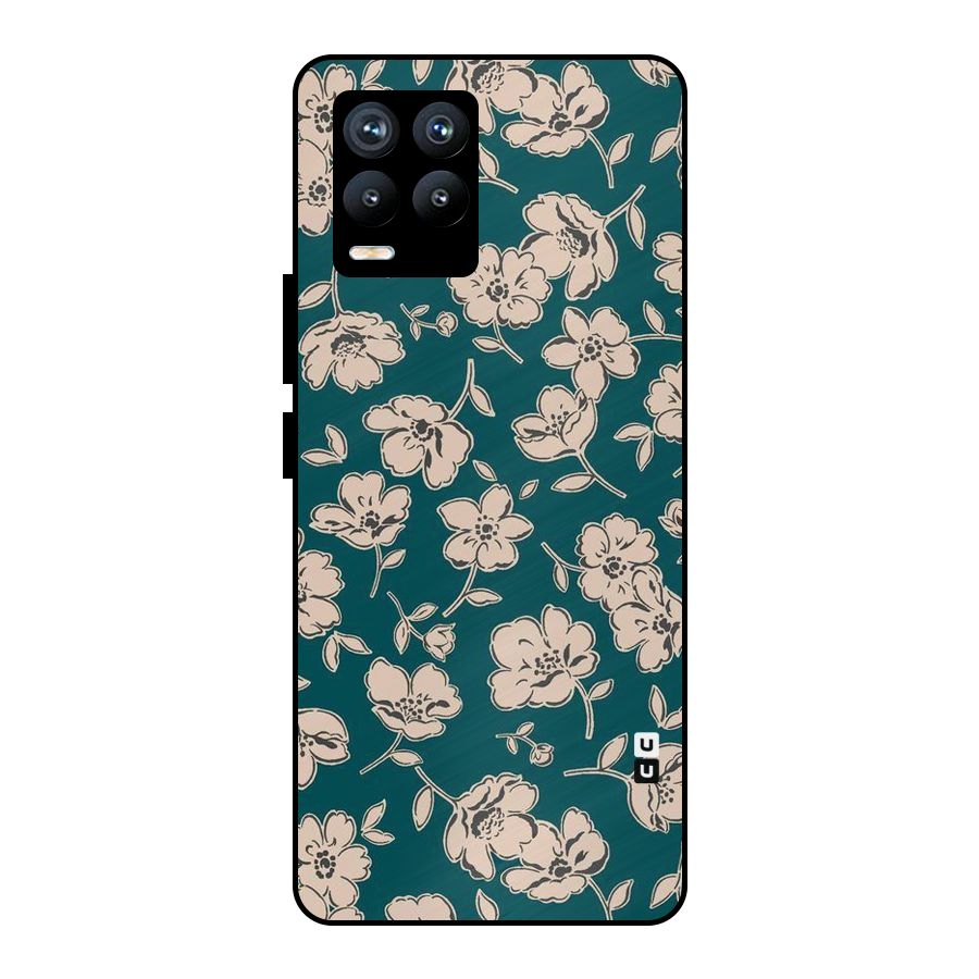 Beauty Green Bloom Metal Back Case for Realme 8 Pro