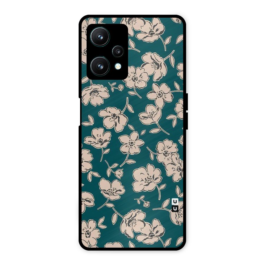 Beauty Green Bloom Metal Back Case for Realme 9 Pro 5G