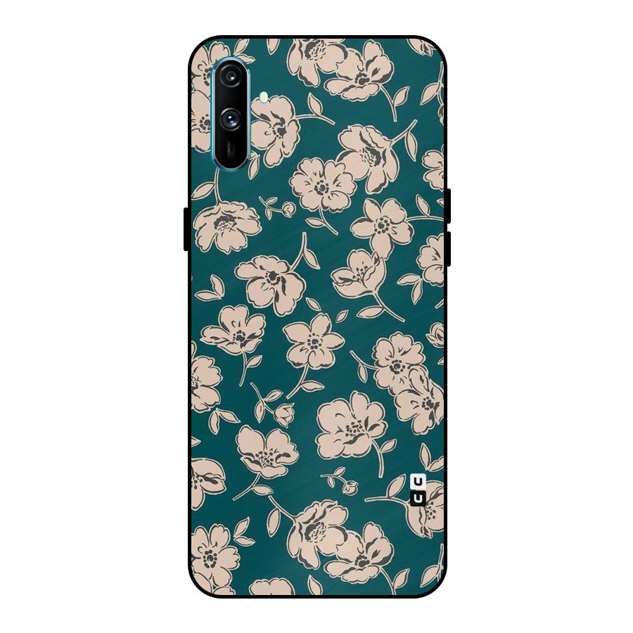 Beauty Green Bloom Metal Back Case for Realme C3