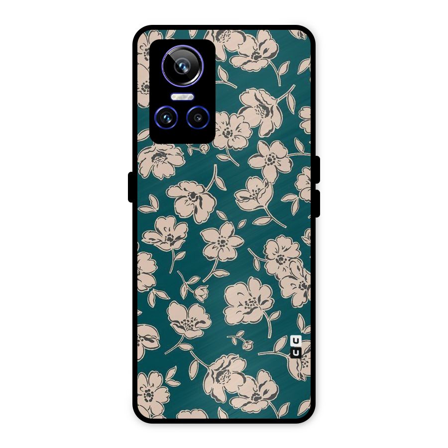 Beauty Green Bloom Metal Back Case for Realme GT Neo 3